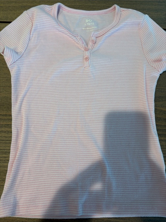 SO Other - SO Light Pink Short-Sleeve Henley Tee